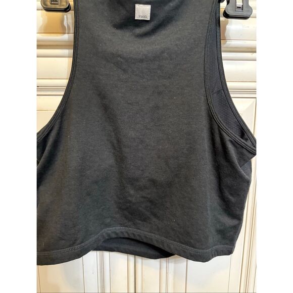 Vuori Women's Sleeveless Quarter Zip Workout Cropped Tank Top Black Size XL - Picture 3 of 6